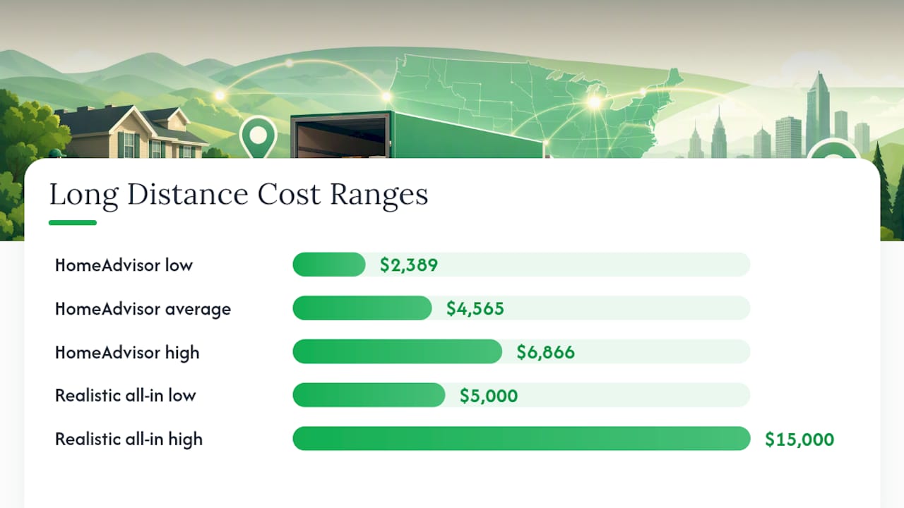 Long distance moving cost breakdown diagram